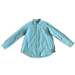 Ralph Lauren Men's XXL Preppy Aqua Button Down Oxford Dress Shirt